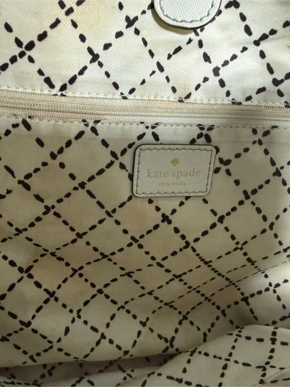 Kate Spade New York White Saffiano Tote Bag